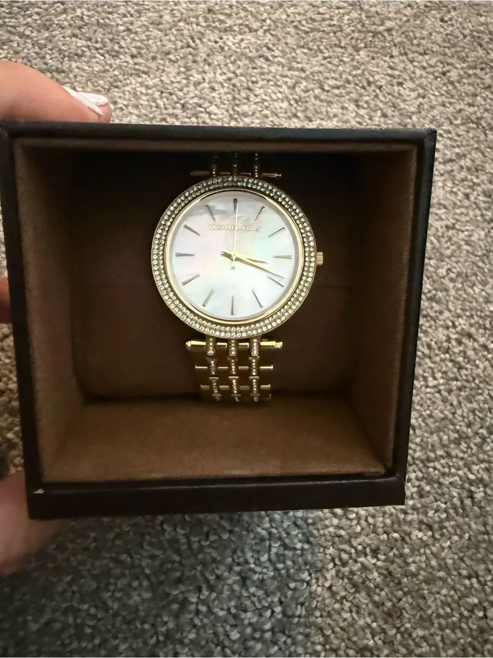 Michael Kors Gold-Tone Crystal Bezel Women's Watch